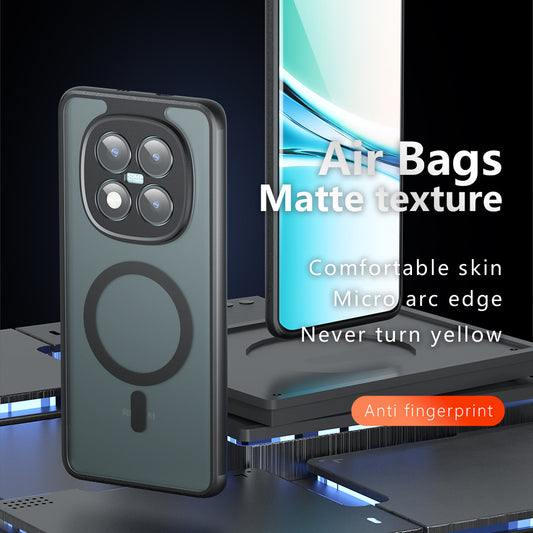 MagSafe Hülle für Xiaomi Poco M8 Pro / Redmi Note 15 Pro+ 5G, Techsuit, PureFrost, Satinschwarz