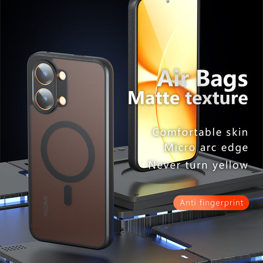MagSafe-Hülle für Xiaomi Poco X8 Pro Max, Techsuit, PureFrost, Satin Schwarz