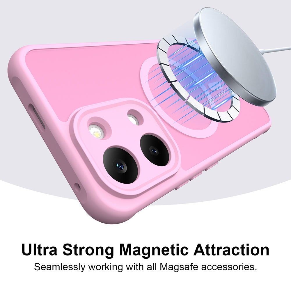 MagSafe-Hülle für Xiaomi Redmi 17 5G / 17 4G, Techsuit, HaloFrost II, Rosa