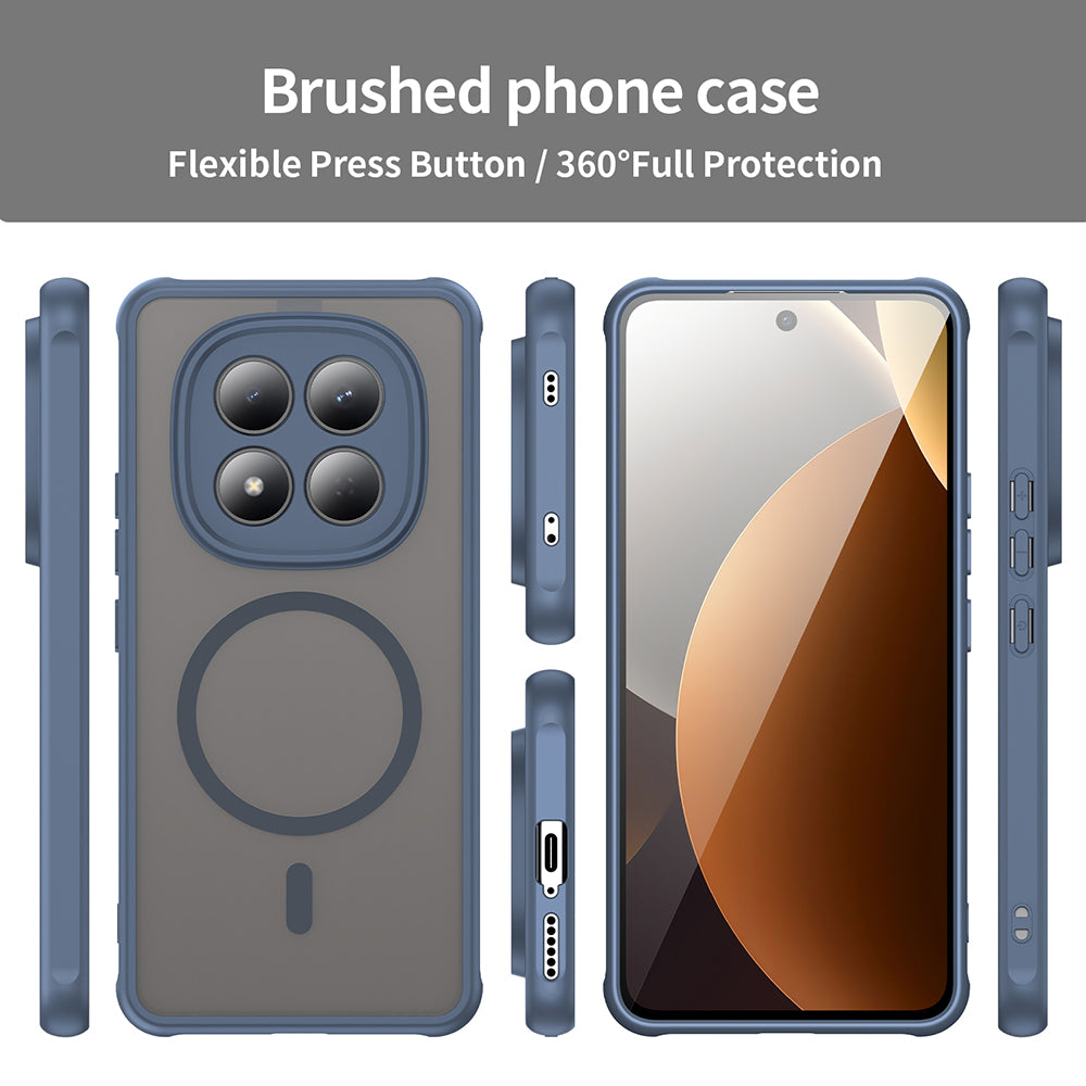 MagSafe Hülle für Xiaomi Redmi Note 15 Pro 4G, Techsuit, HaloFrost II, Marineblau
