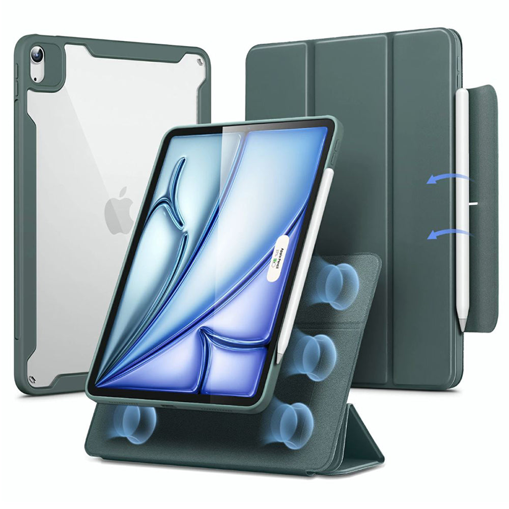Hülle für Apple iPad Air 11 (2025) / Air 11 (2024) / Air (2022) / Air (2020), ESR, Rebound Hybrid, Satin Grün