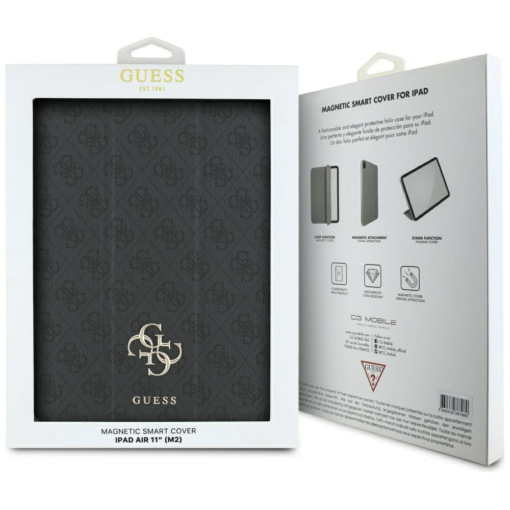 Hülle für Apple iPad Air 11 (2025) / Air 11 (2024), Guess, 4G Big Logo, Schwarz
