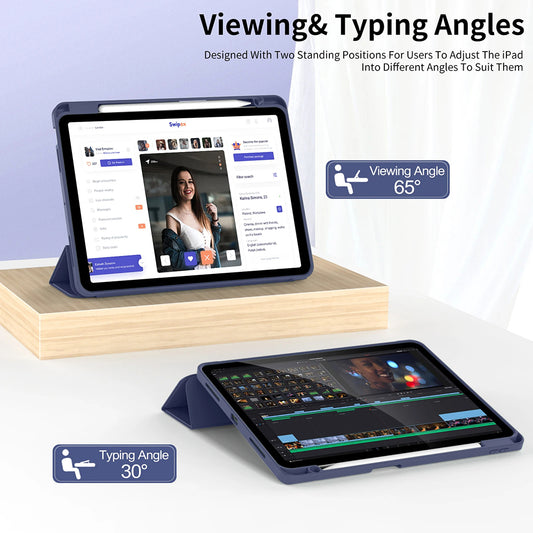 Hülle für Apple iPad Air 11 (2026) / iPad Air 11 (2025) / Air 11 (2024), Techsuit, Flex Trifold, Lila