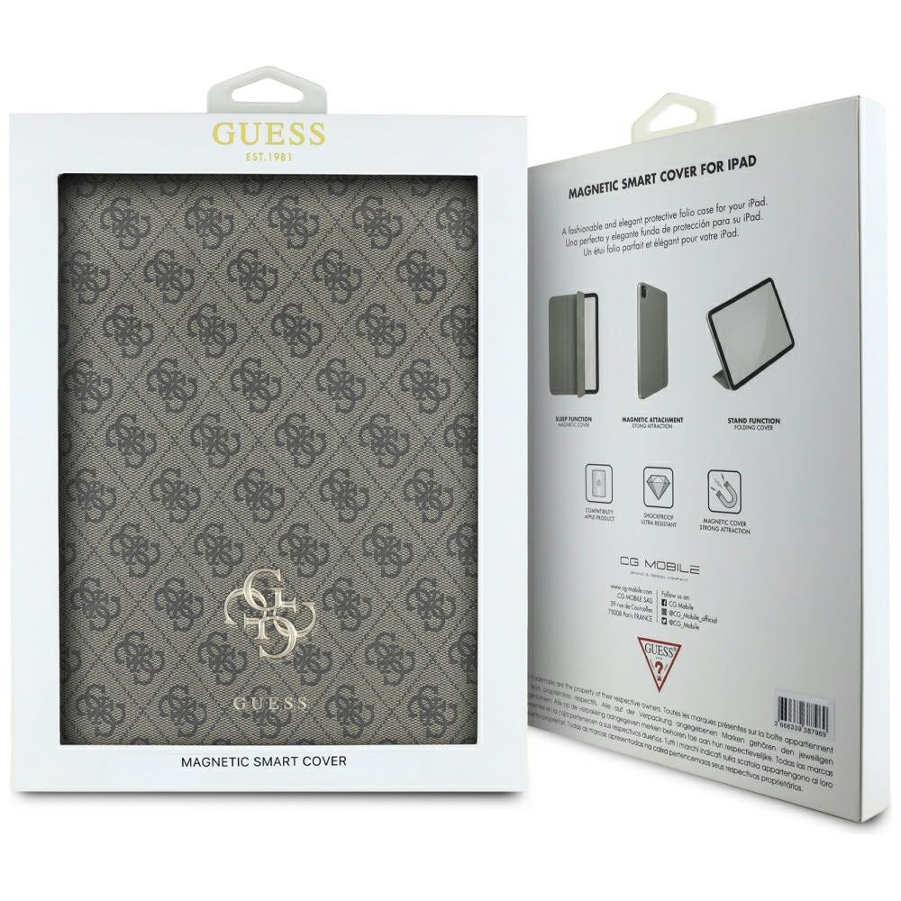 Hülle für Apple iPad Air 13 (2025) / Air 13 (2024), Guess, 4G Big Logo, Braun