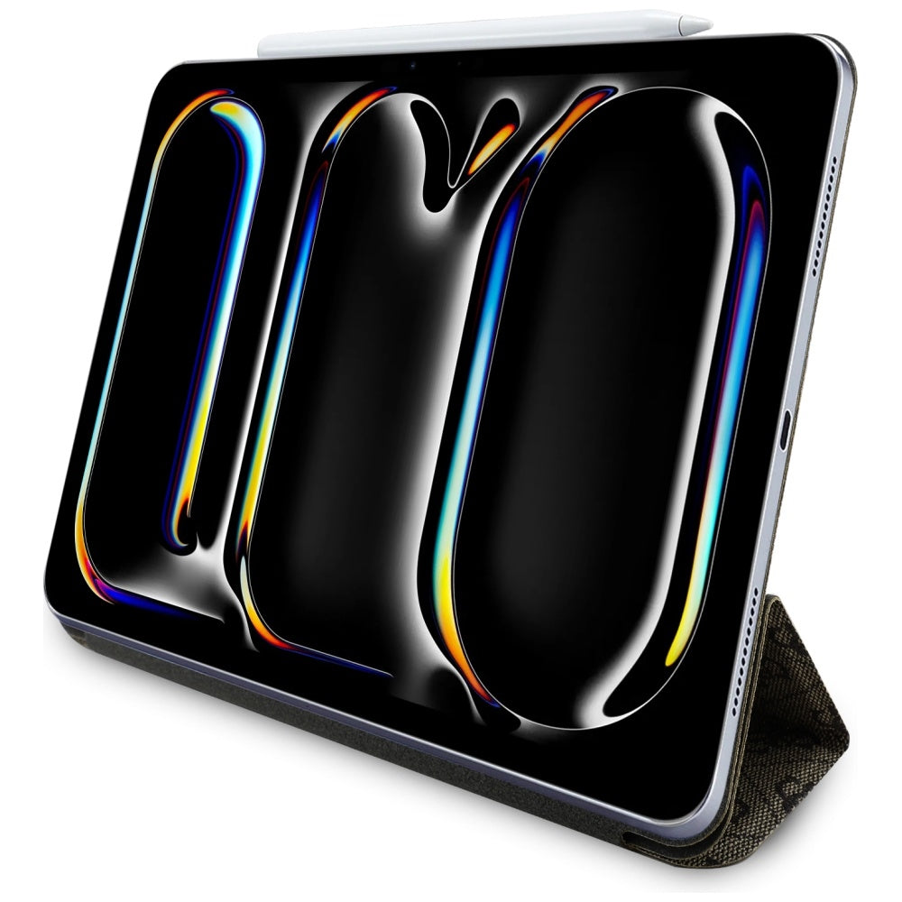 Hülle für Apple iPad Pro 11 (2024), Guess, 4G Big Logo, Braun