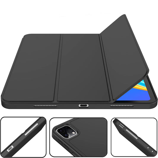 Hülle für Apple iPad Pro 12.9 (2022) / Pro 12.9 (2021) / Pro 12.9 (2020) / Pro 12.9 (2018), Techsuit, Flex Trifold, Blau