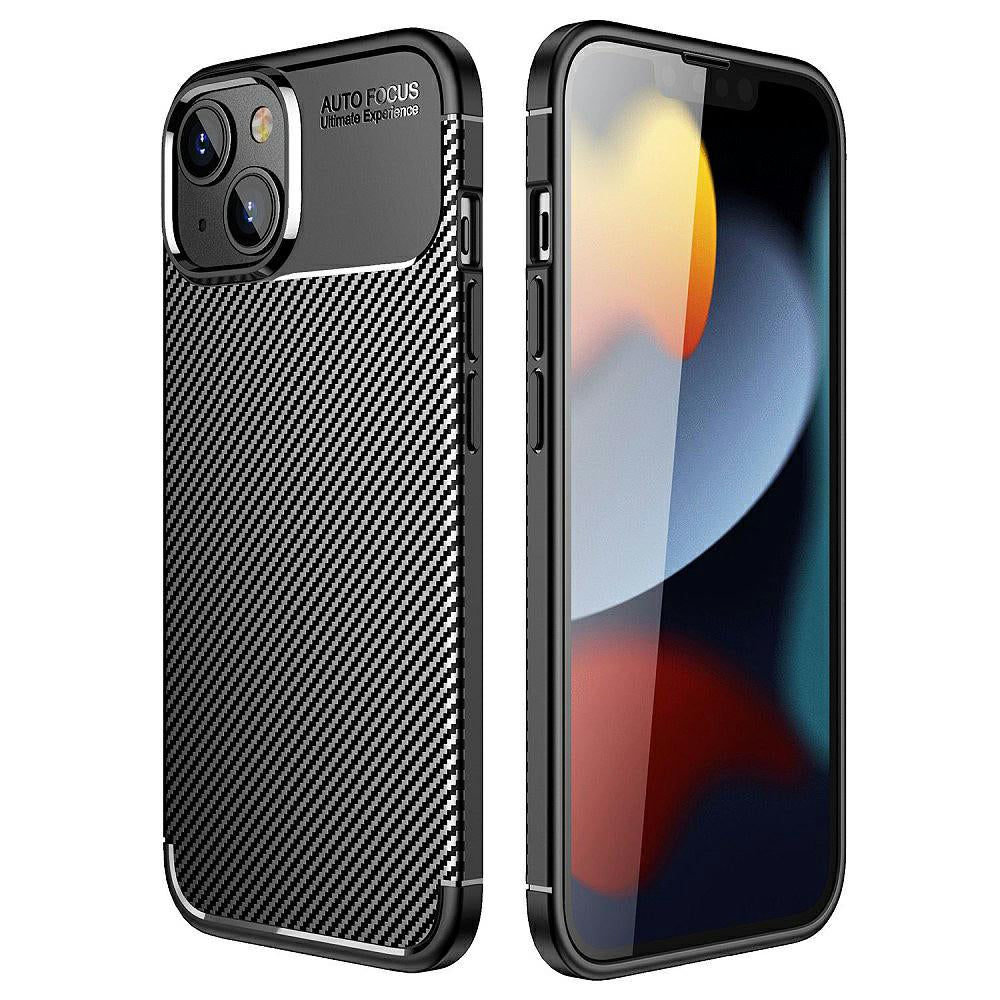 Tasche für Apple iPhone 13 Pro, OEM, Carbon Enviro, Schwarz