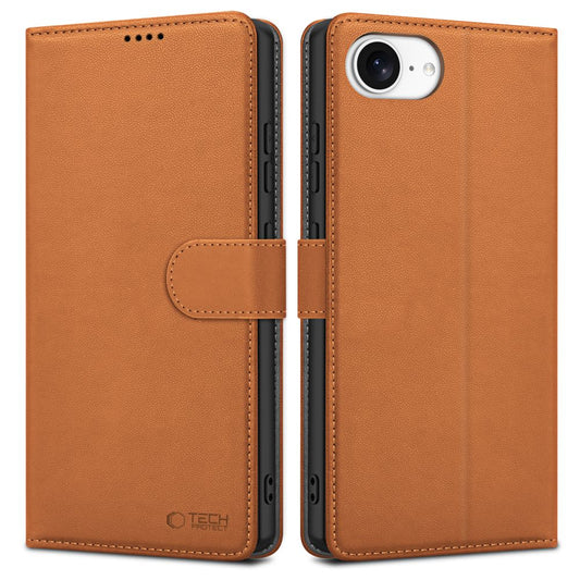 Hülle für Apple iPhone 16e, Tech-Protect, Wallet, Braun