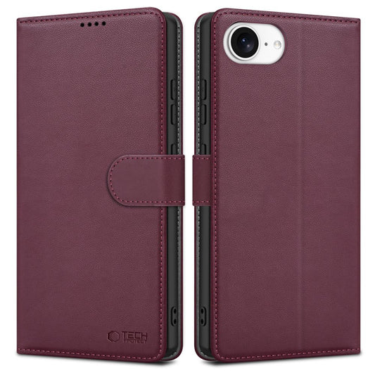 Hülle für Apple iPhone 16e, Tech-Protect, Wallet, Kirschrot