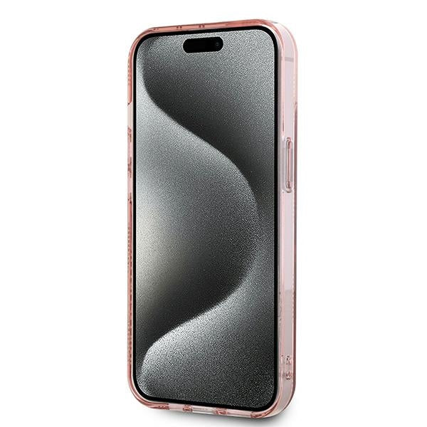 Hülle für Apple iPhone 14, Karl Lagerfeld, IML Luxury Monogram Choupette's Head, Rosa