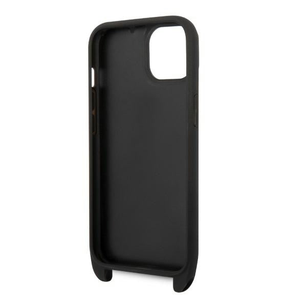 Hülle für Apple iPhone 14 Plus, Karl Lagerfeld, Monogram Ikonik Karl, Weiß