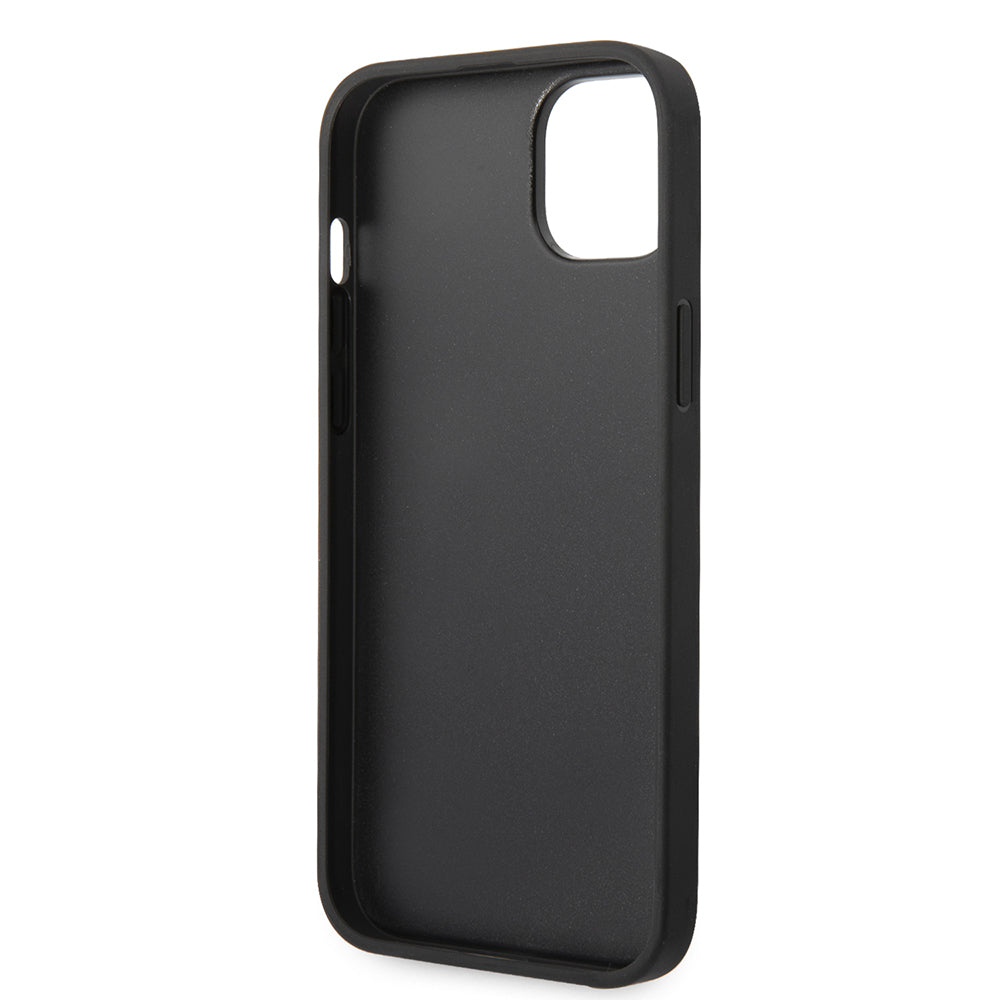 Hülle für Apple iPhone 14 Plus, Karl Lagerfeld, Monogram Stripe, Braun