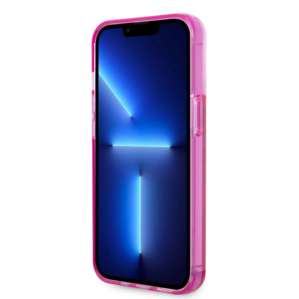 Hülle für Apple iPhone 14 Pro, Karl Lagerfeld, Liquid Glitter KL Logo, Rosa