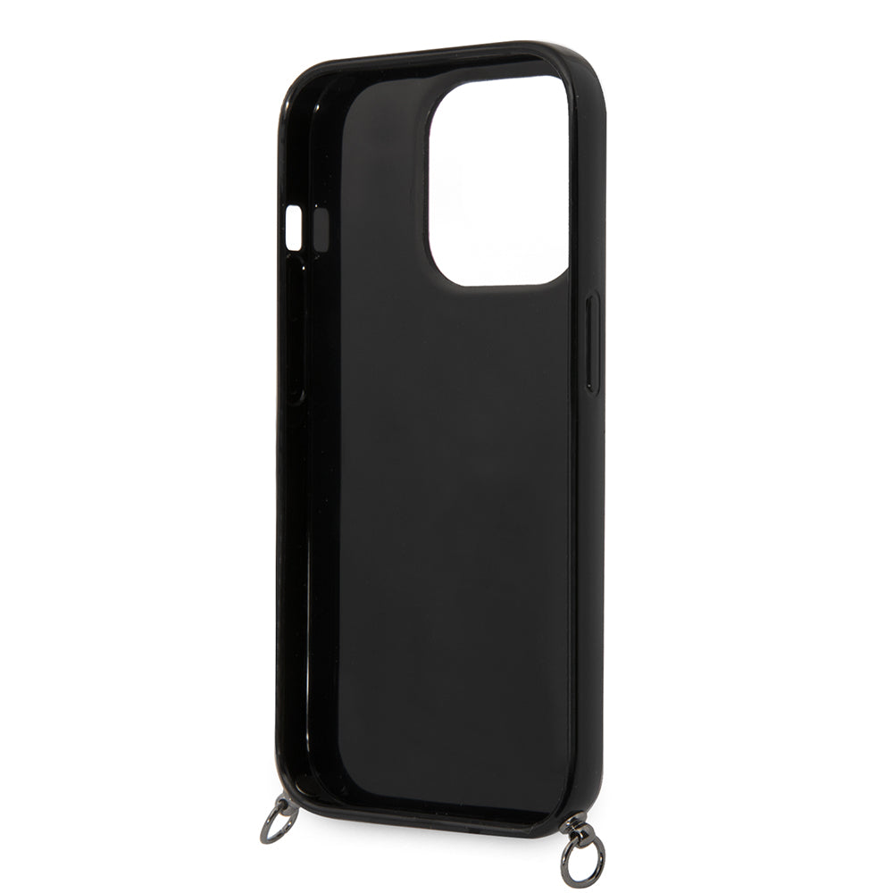 Hülle für Apple iPhone 14 Pro Max, Karl Lagerfeld, Color Stripes with Strap, Rosa