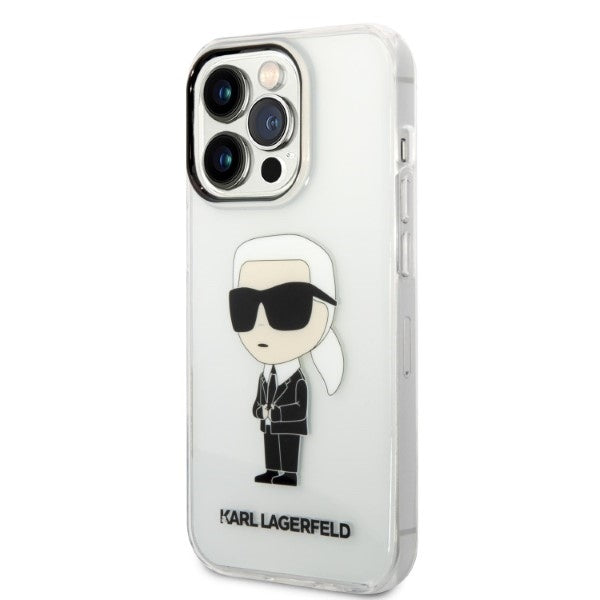 Hülle für Apple iPhone 14 Pro Max, Karl Lagerfeld, Ikonik Karl, Transparent