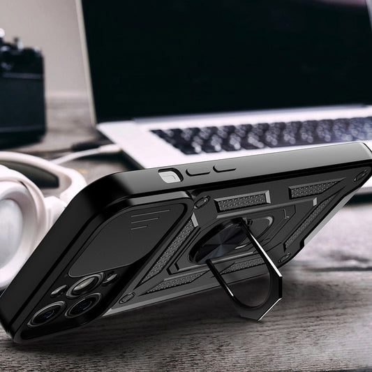 Hülle für Apple iPhone 14 Pro, Techsuit, CamShield, Schwarz