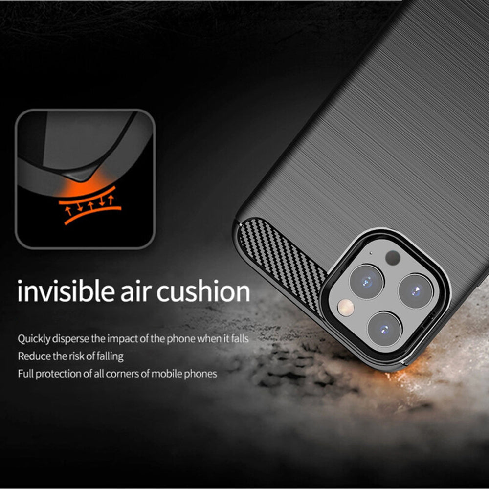 Hülle für Apple iPhone 14 Pro, Techsuit, Carbon, Schwarz