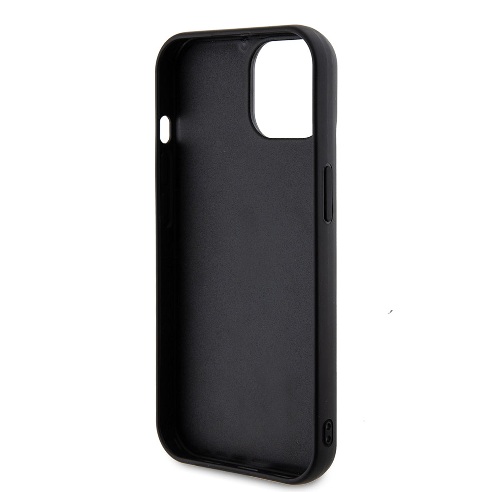 Case for Apple iPhone 15, Guess, Sequin Script Metal, Black