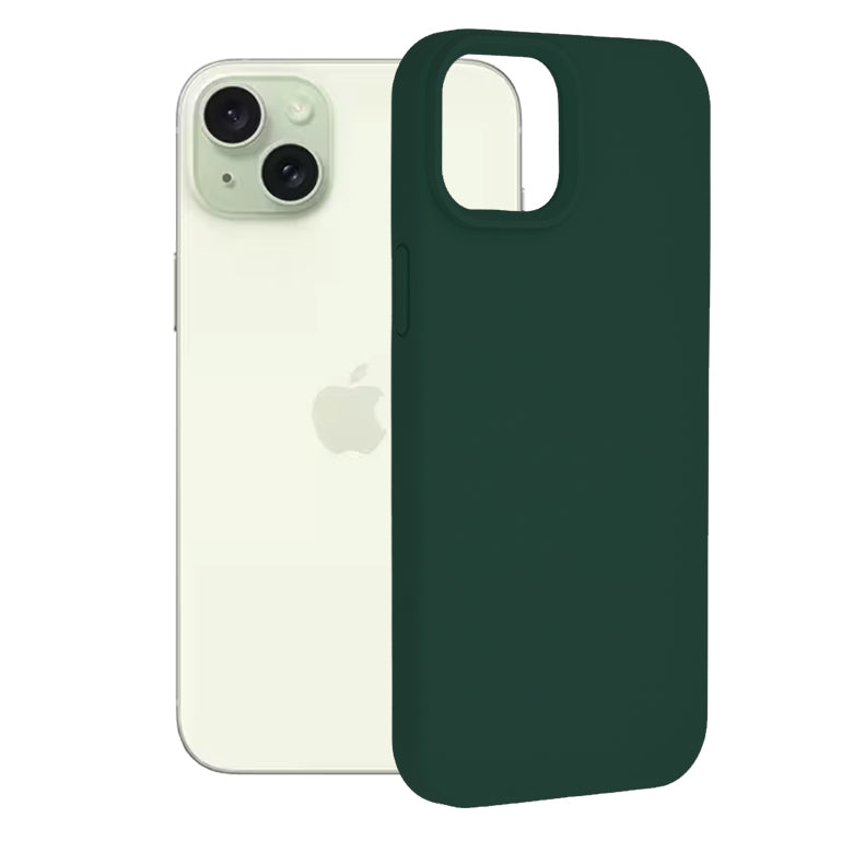 Hülle für Apple iPhone 15 Plus, Techsuit, Soft Edge, Dunkelgrün