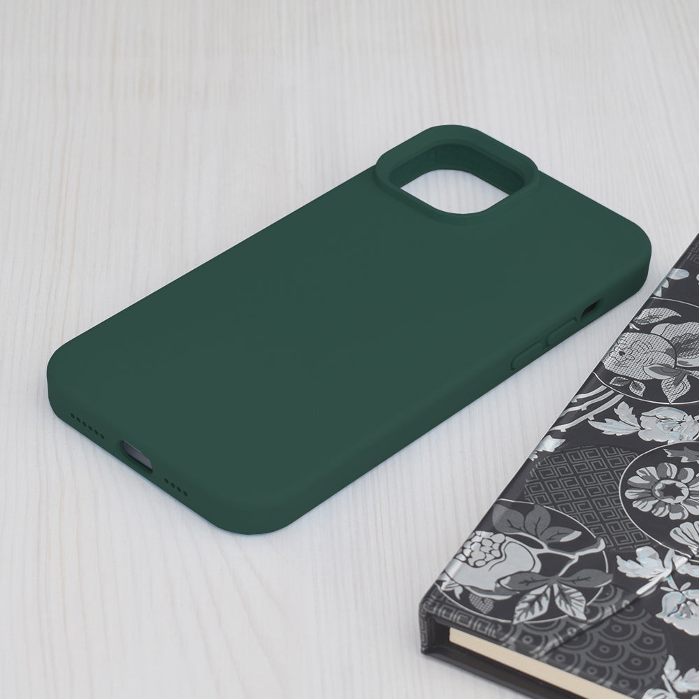 Hülle für Apple iPhone 15 Plus, Techsuit, Soft Edge, Dunkelgrün