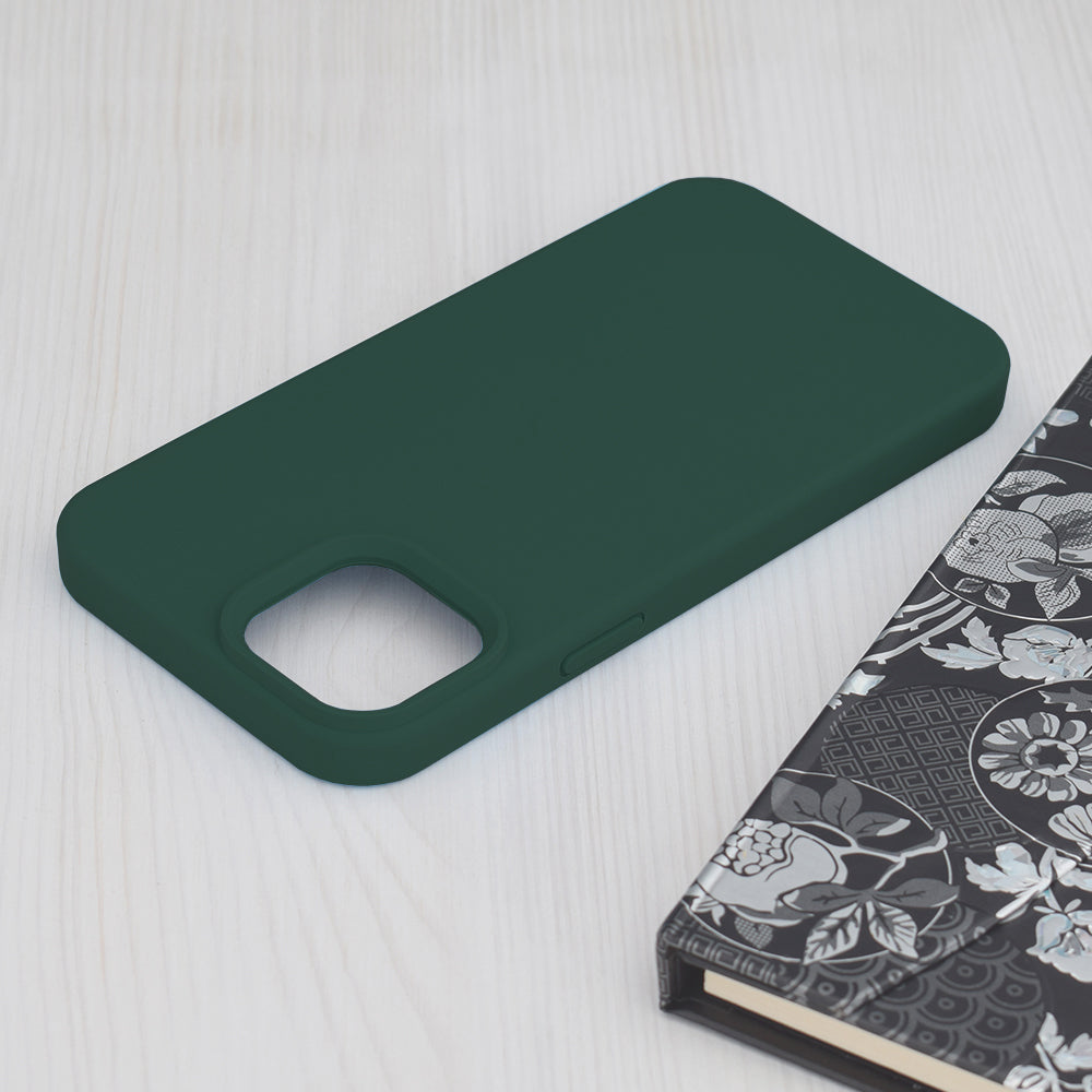 Hülle für Apple iPhone 15 Plus, Techsuit, Soft Edge, Dunkelgrün