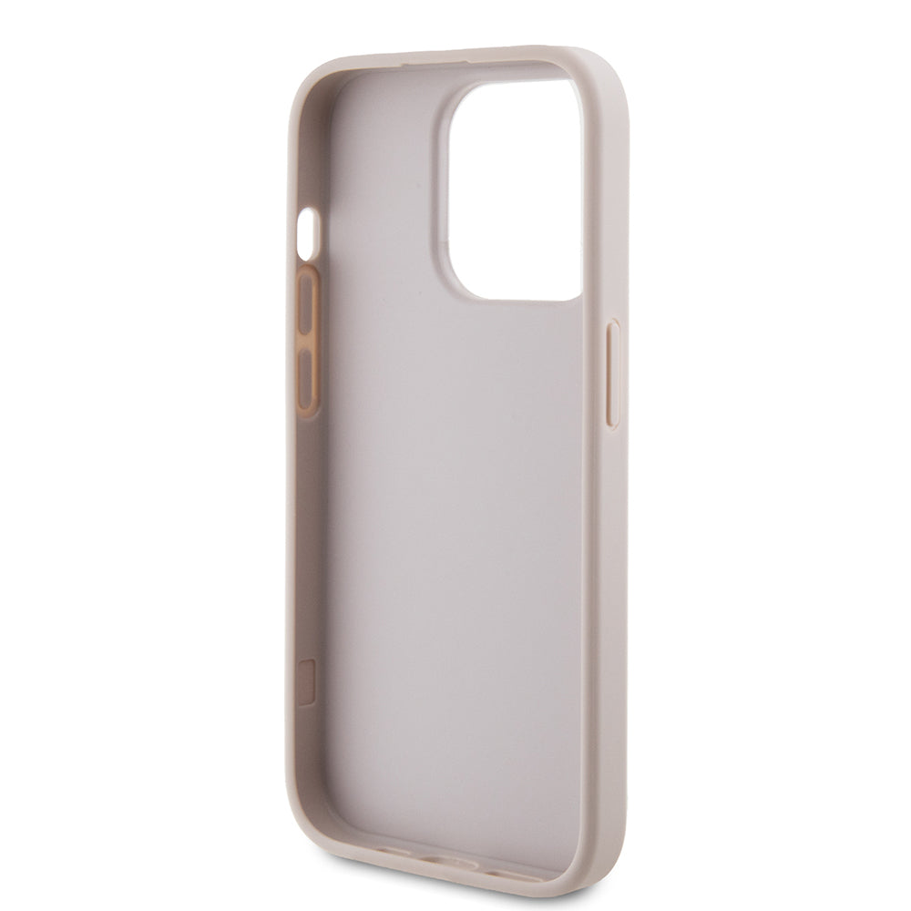 Hülle für Apple iPhone 15 Pro, Guess, 4G Metal Gold Logo, Rosa