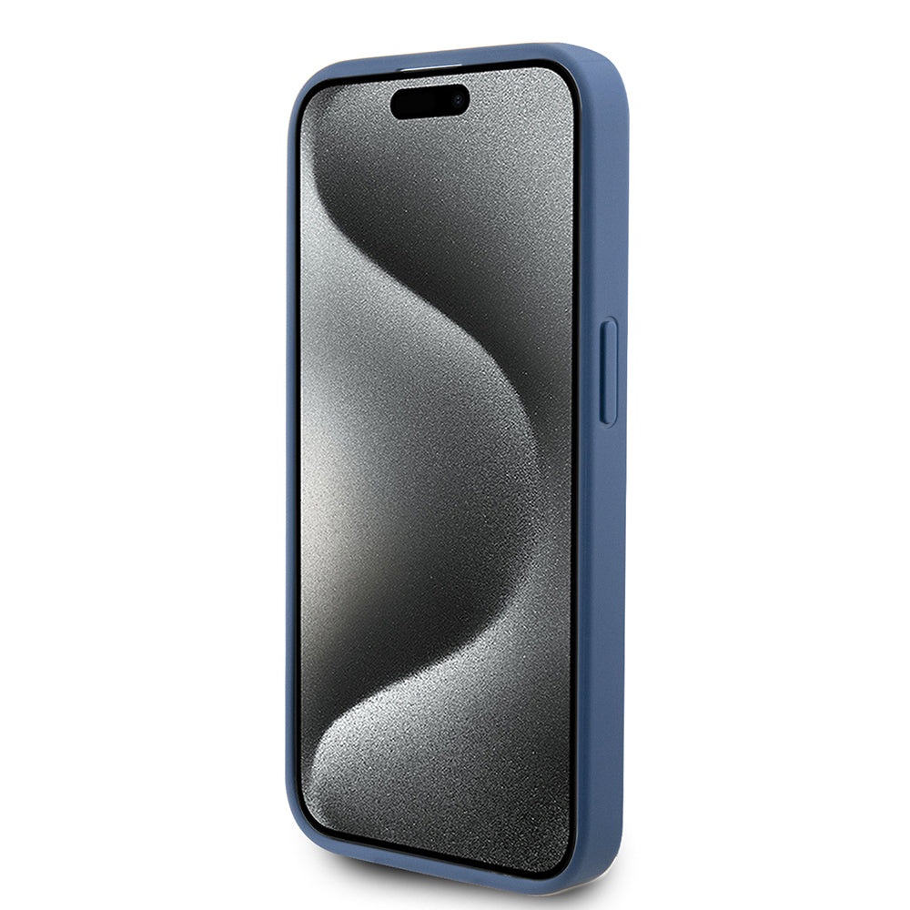Hülle für Apple iPhone 15 Pro, Guess, 4G Stripe, Blau