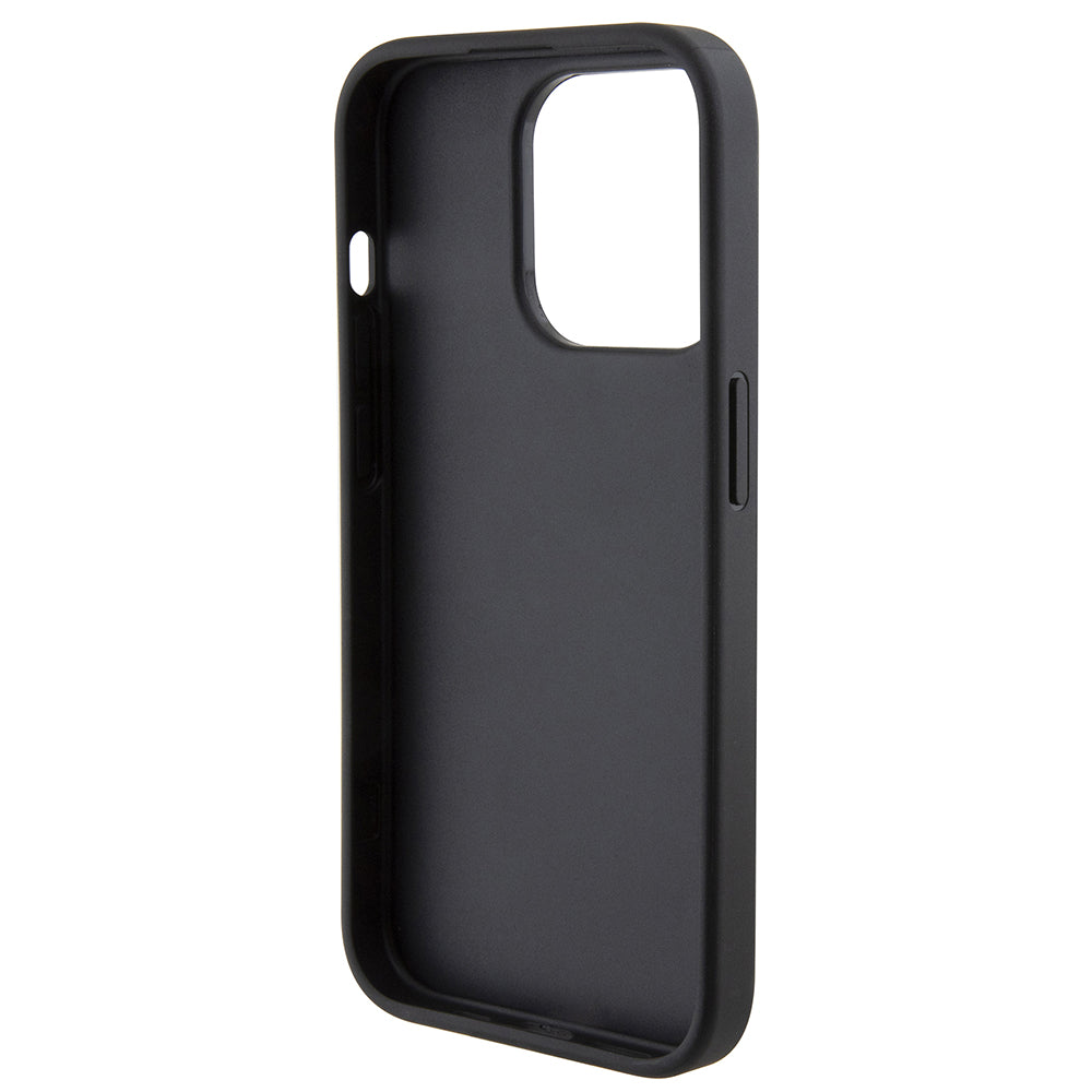 Hülle für Apple iPhone 15 Pro, Karl Lagerfeld, Diagonal Quilted K Muster, Schwarz