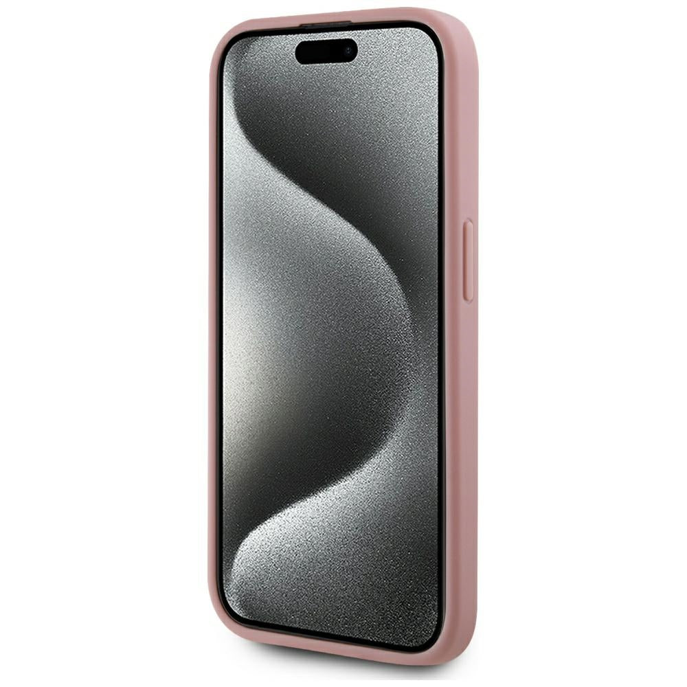 Hülle für Apple iPhone 15 Pro Max, Karl Lagerfeld, Metal Signature, Rosa