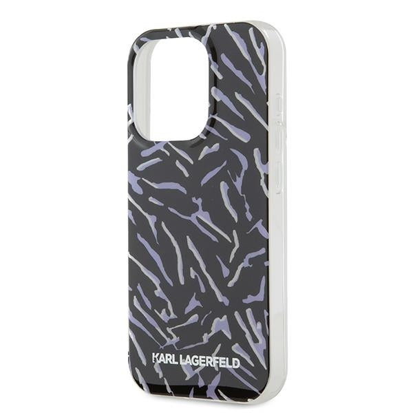 Hülle für Apple iPhone 15 Pro Max, Karl Lagerfeld, Zebra mit Kordelband, Lila