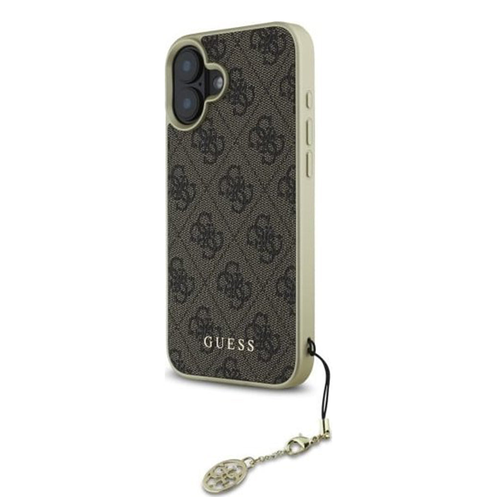 Case for Apple iPhone 16 Plus, Guess, 4G Charm, Brown