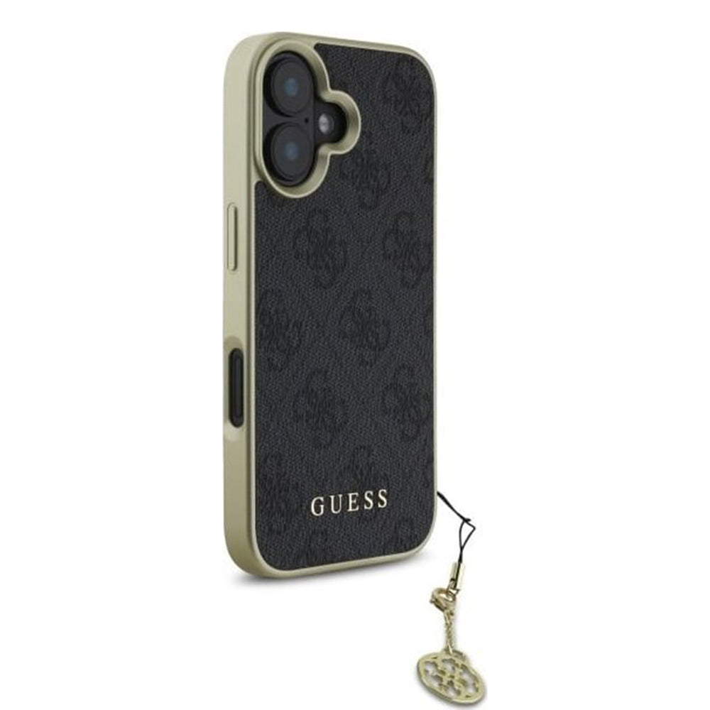 Hülle für Apple iPhone 16 Plus, Guess, 4G Charm, Schwarz