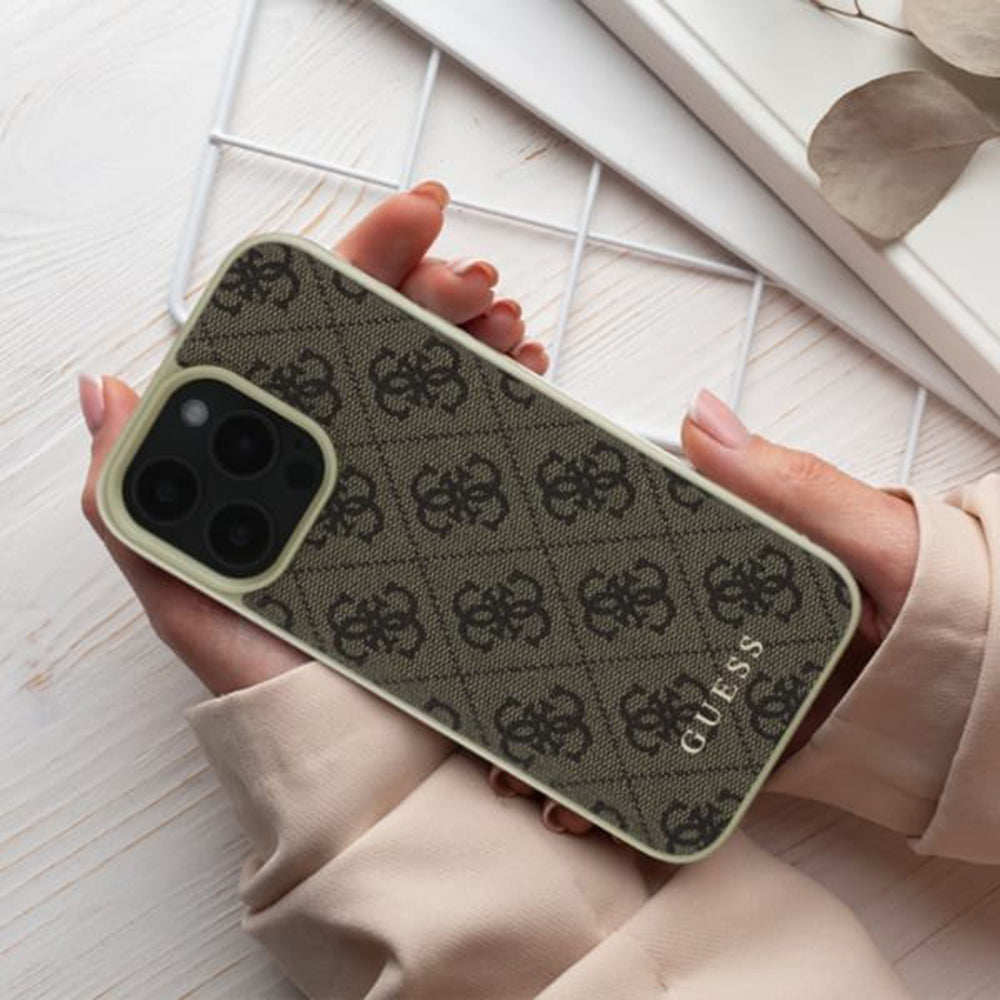 Hülle für Apple iPhone 16 Plus, Guess, 4G Charm, Schwarz
