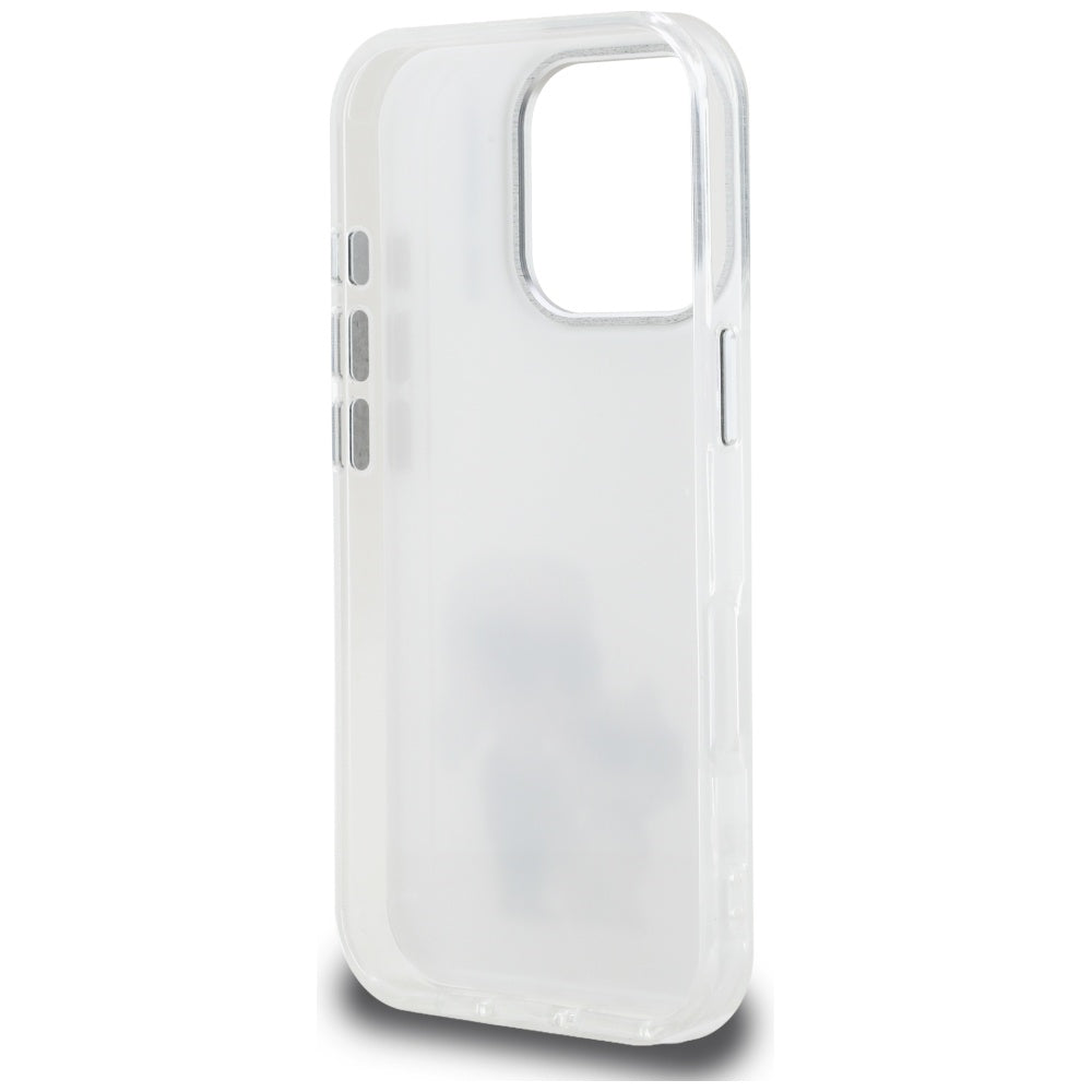 Hülle für Apple iPhone 16 Pro Max, Karl Lagerfeld, IML Aquarelle Logo Karl & Choupette, Weiß