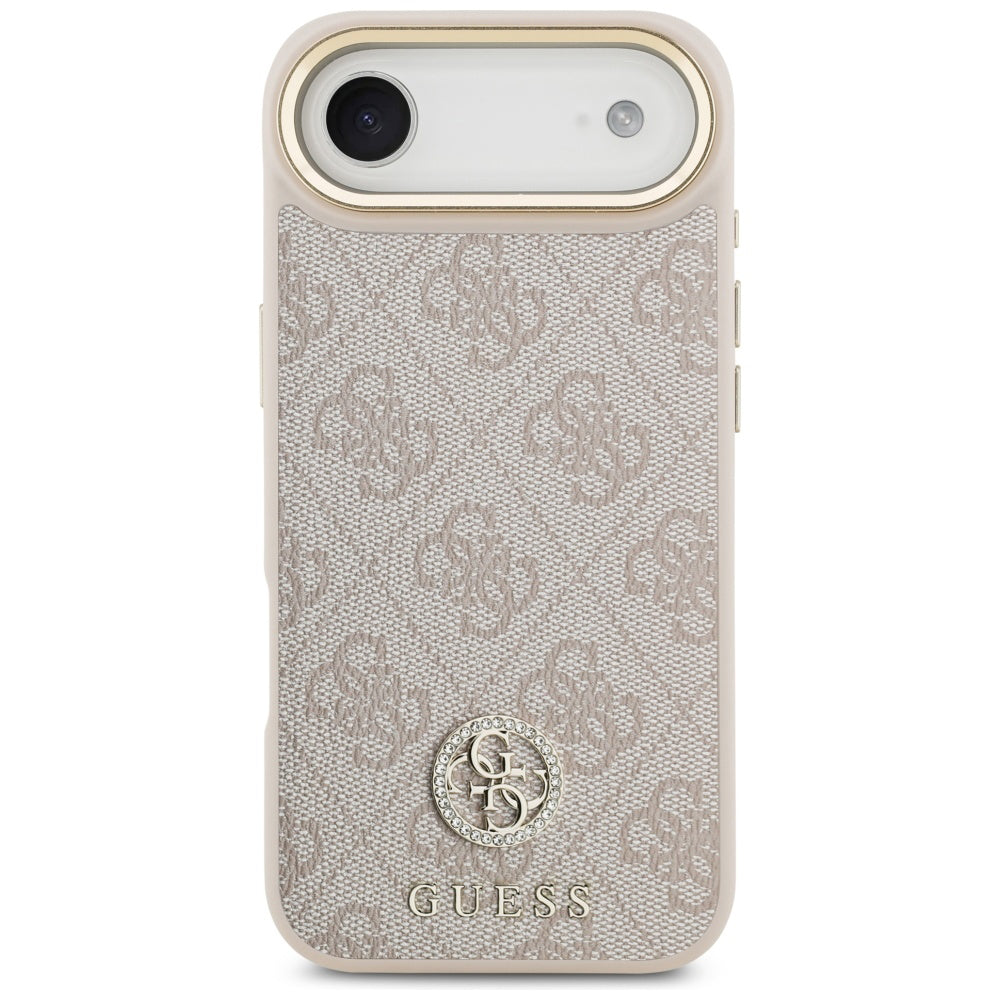 Case for Apple iPhone 17 Air, Guess, 4G Strass Logo and Big Strap, Pink