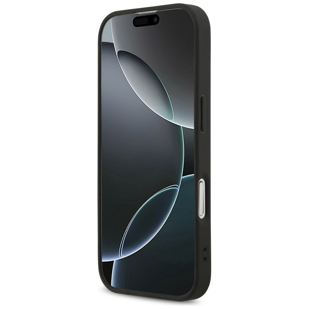 Case for Apple iPhone 17, Guess, Fixed Glitter Big 4G, Black
