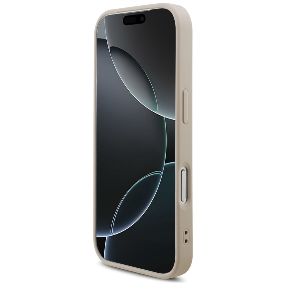 Hülle für Apple iPhone 17 Pro, Guess, 4G Classic Logo mit Trageriemen, Rosa