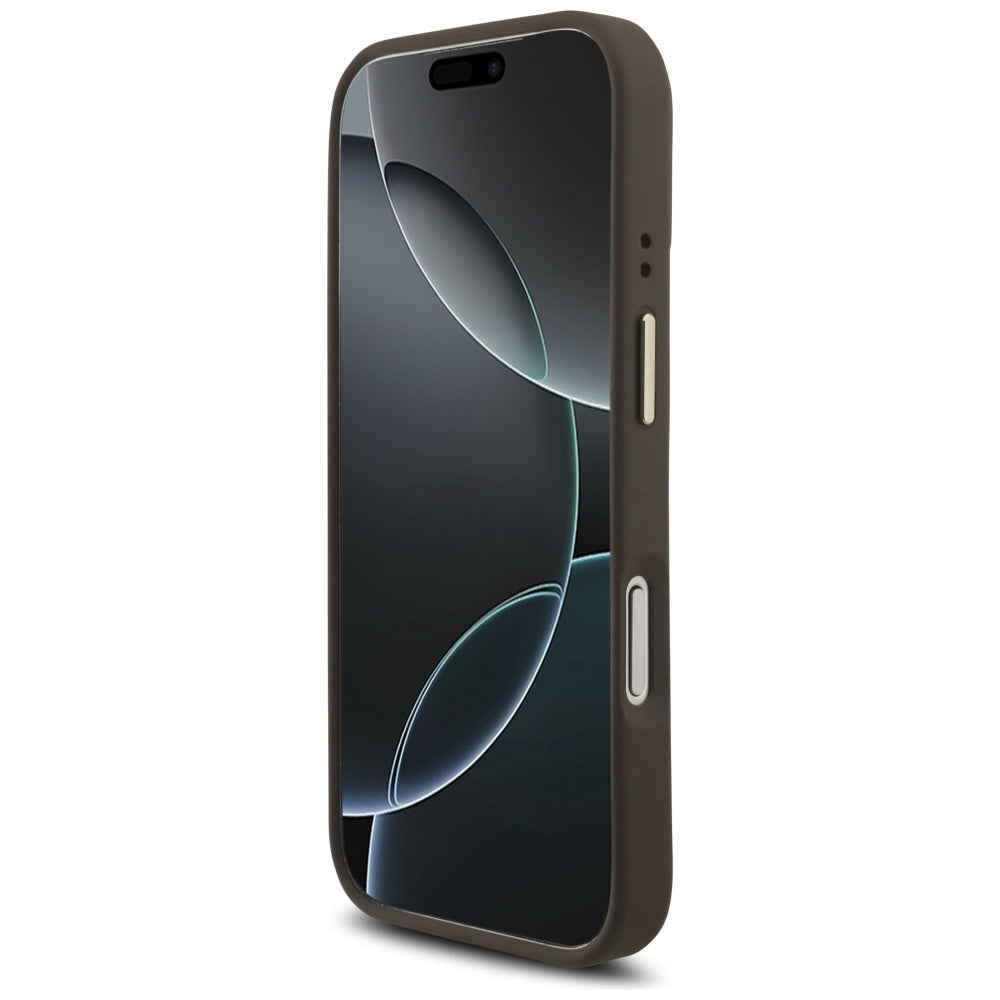 Hülle für Apple iPhone 17 Pro, Guess, Big 4G Classic Logo mit großem Riemen, Braun
