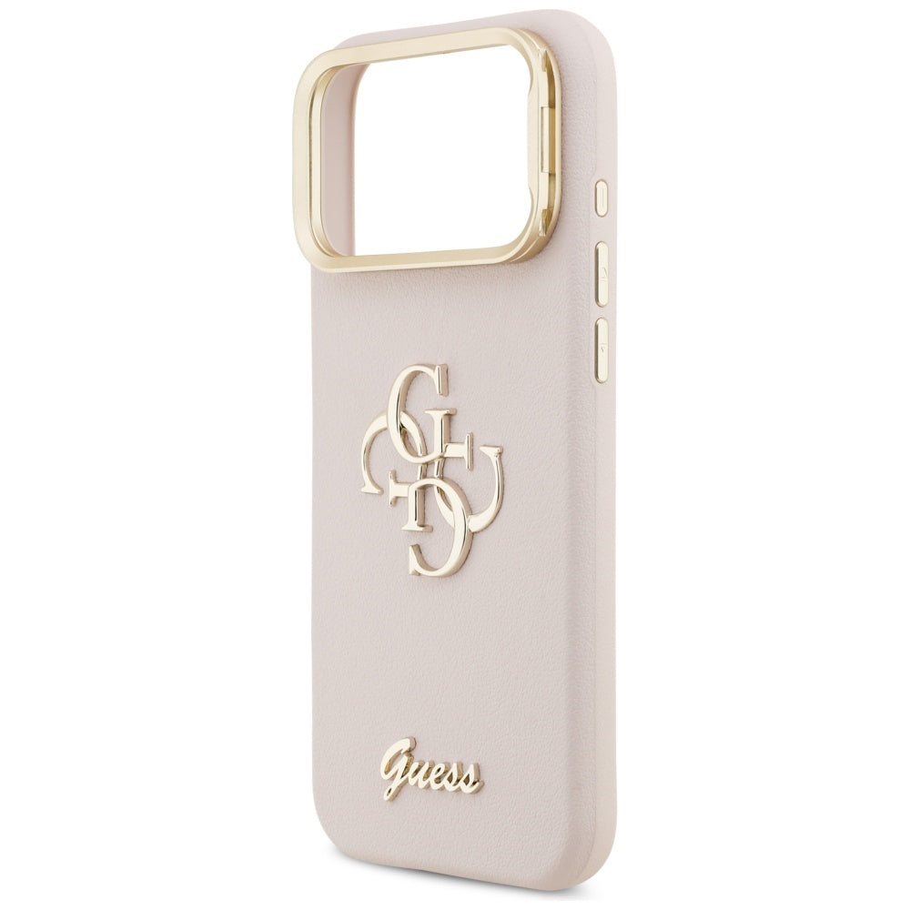 Case for Apple iPhone 17 Pro Max, Guess, Grained Big 4G Stand Camera, Pink