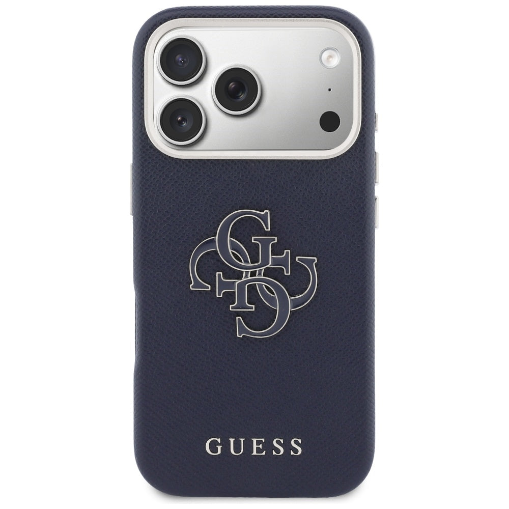 Hülle für Apple iPhone 17 Pro Max, Guess, Resin Logo, Blau