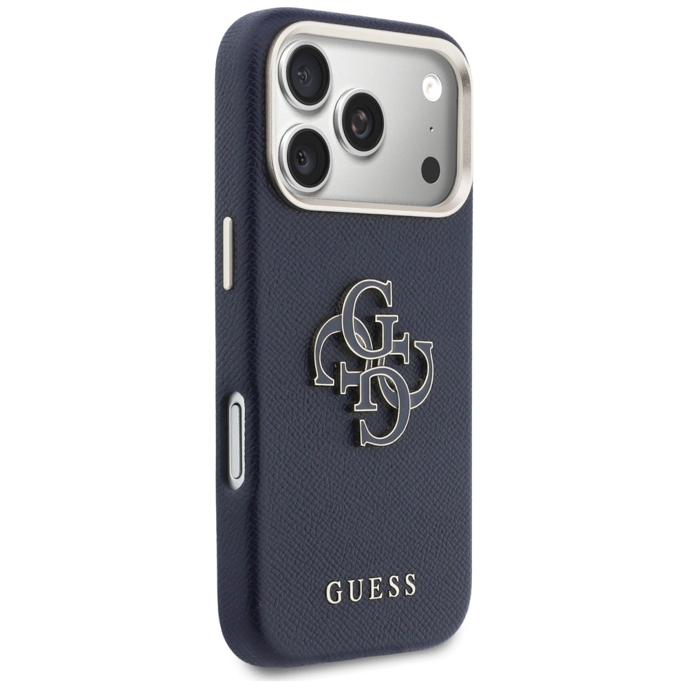Hülle für Apple iPhone 17 Pro Max, Guess, Resin Logo, Blau