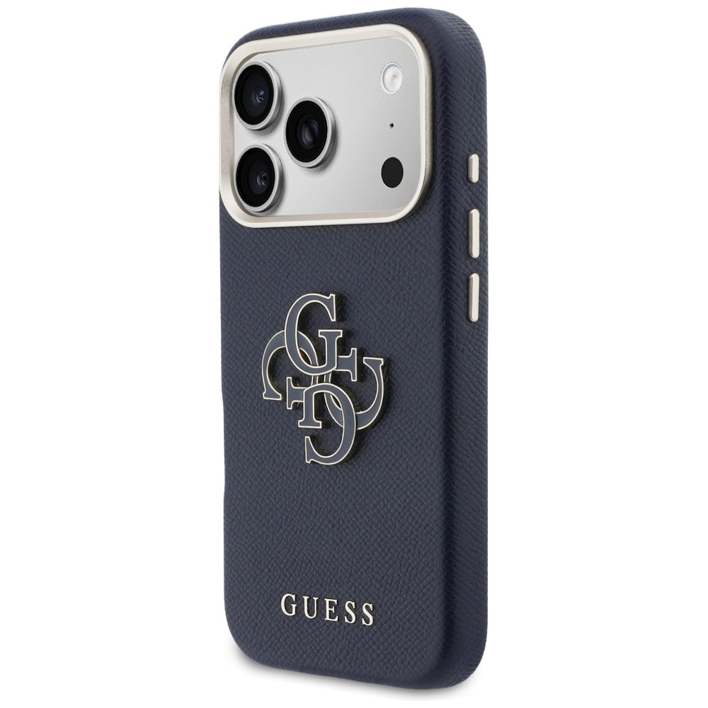 Hülle für Apple iPhone 17 Pro Max, Guess, Resin Logo, Blau