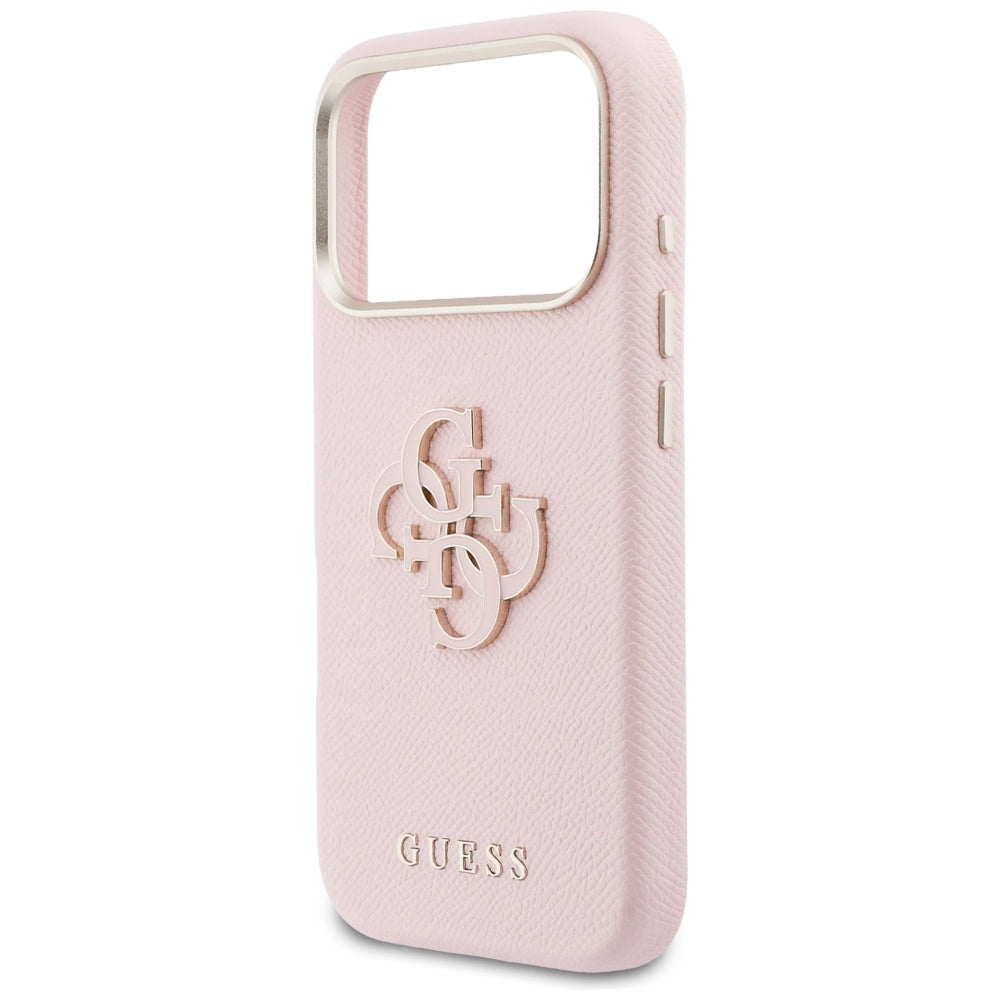 Hülle für Apple iPhone 17 Pro, Guess, Resin Logo, Rosa