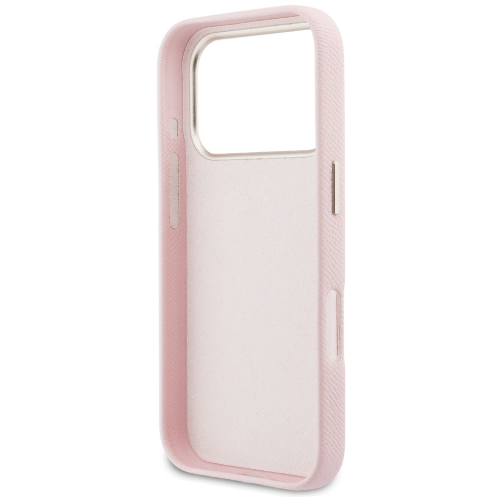 Hülle für Apple iPhone 17 Pro, Guess, Resin Logo, Rosa