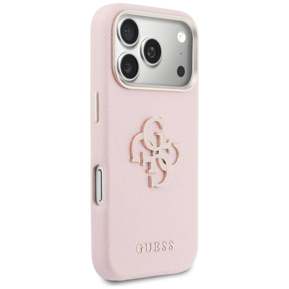 Hülle für Apple iPhone 17 Pro, Guess, Resin Logo, Rosa