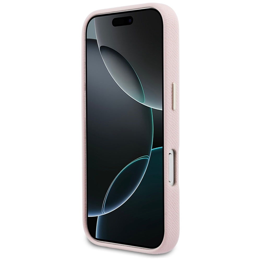 Hülle für Apple iPhone 17 Pro, Guess, Resin Logo, Rosa