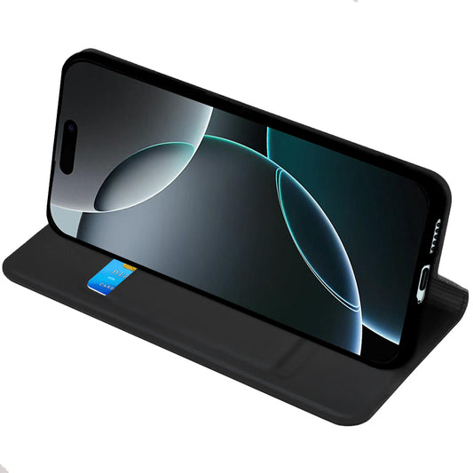 Hülle für Apple iPhone 17 Pro Max, Techsuit, Magskin Book, Schwarz