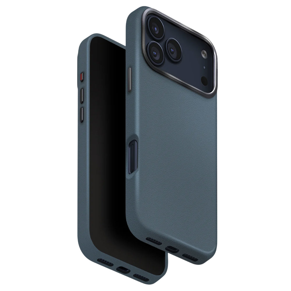 Hülle für Apple iPhone 17 Pro Max, UNIQ, Lyden Leatherette, Blau