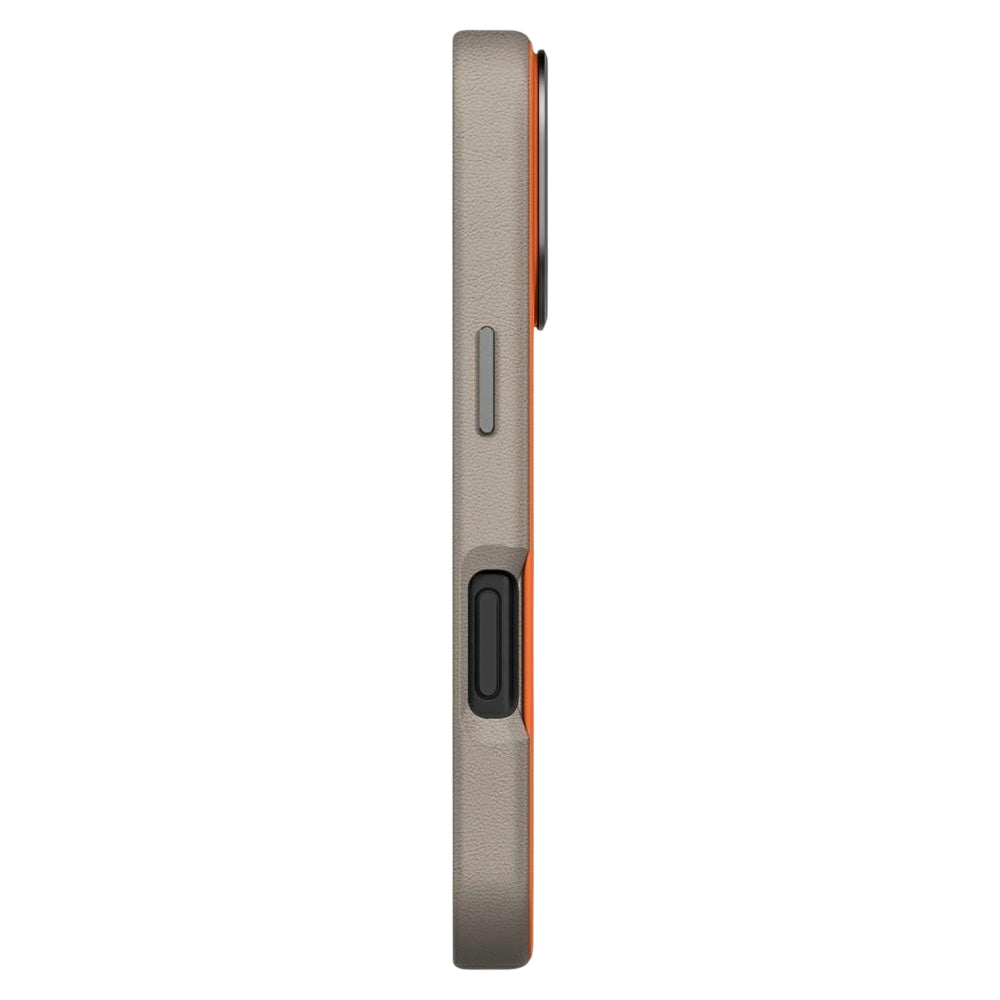 Hülle für Apple iPhone 17 Pro, UNIQ, Lyden Leatherette, Beige Orange