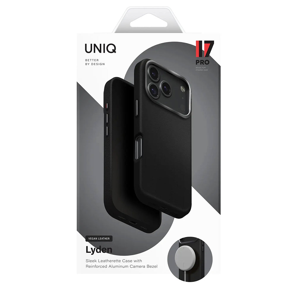 Case for Apple iPhone 17, UNIQ, Lyden Leatherette, Gray